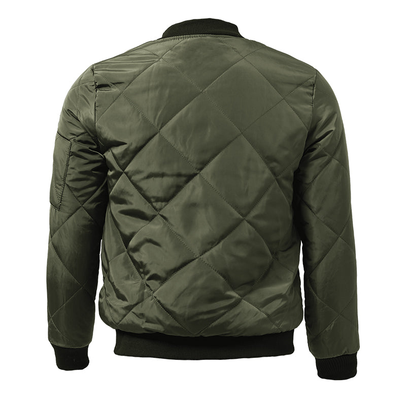 Men's quilted high collar thermal jacket - sleek insulated outerwear for casual wear
