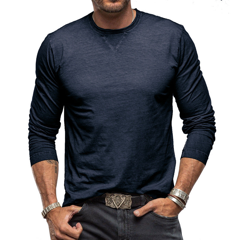 Long-sleeve cotton t-shirt - classic men’s casual top