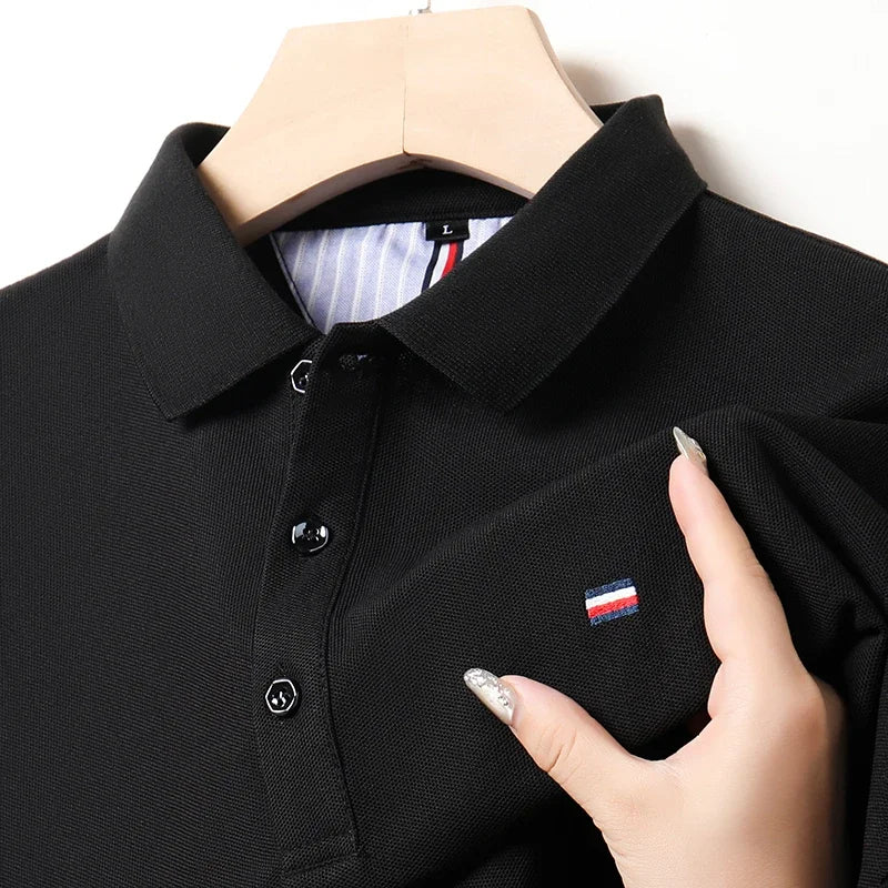 Men's polo shirt classic cotton casual attire - short sleeve everyday wear