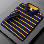 Men's striped polo shirt - versatile casual summer top for everyday coziness