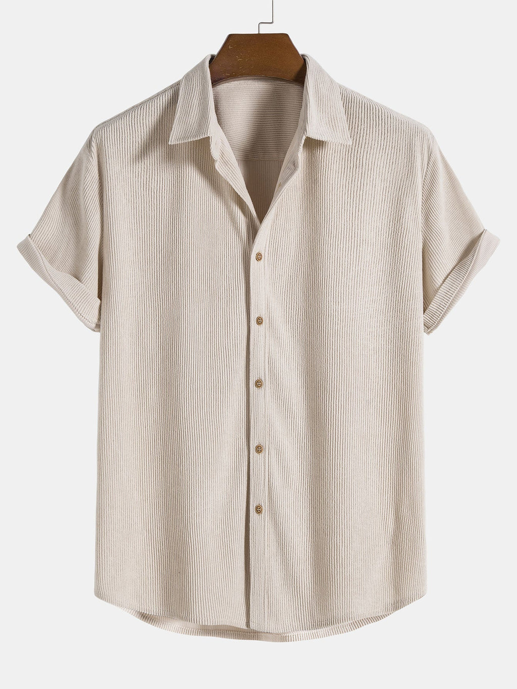 2-piece men’s short sleeve set - ribbed shirt and shorts combination