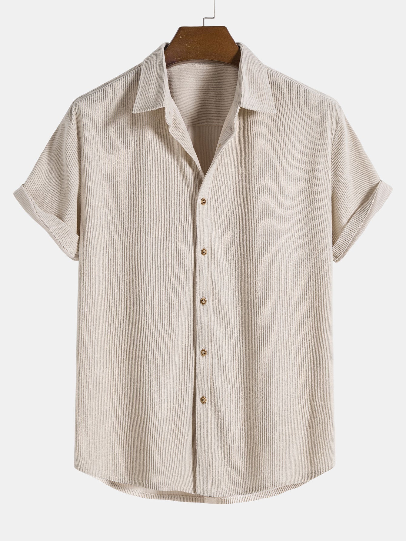 2-piece men’s short sleeve set - ribbed shirt and shorts combination