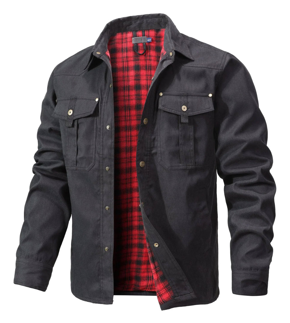 Men’s Flannel Shirt Jacket for Casual Layered Warmth