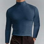 Men's long sleeve turtleneck top - sleek casual attire for everyday wear