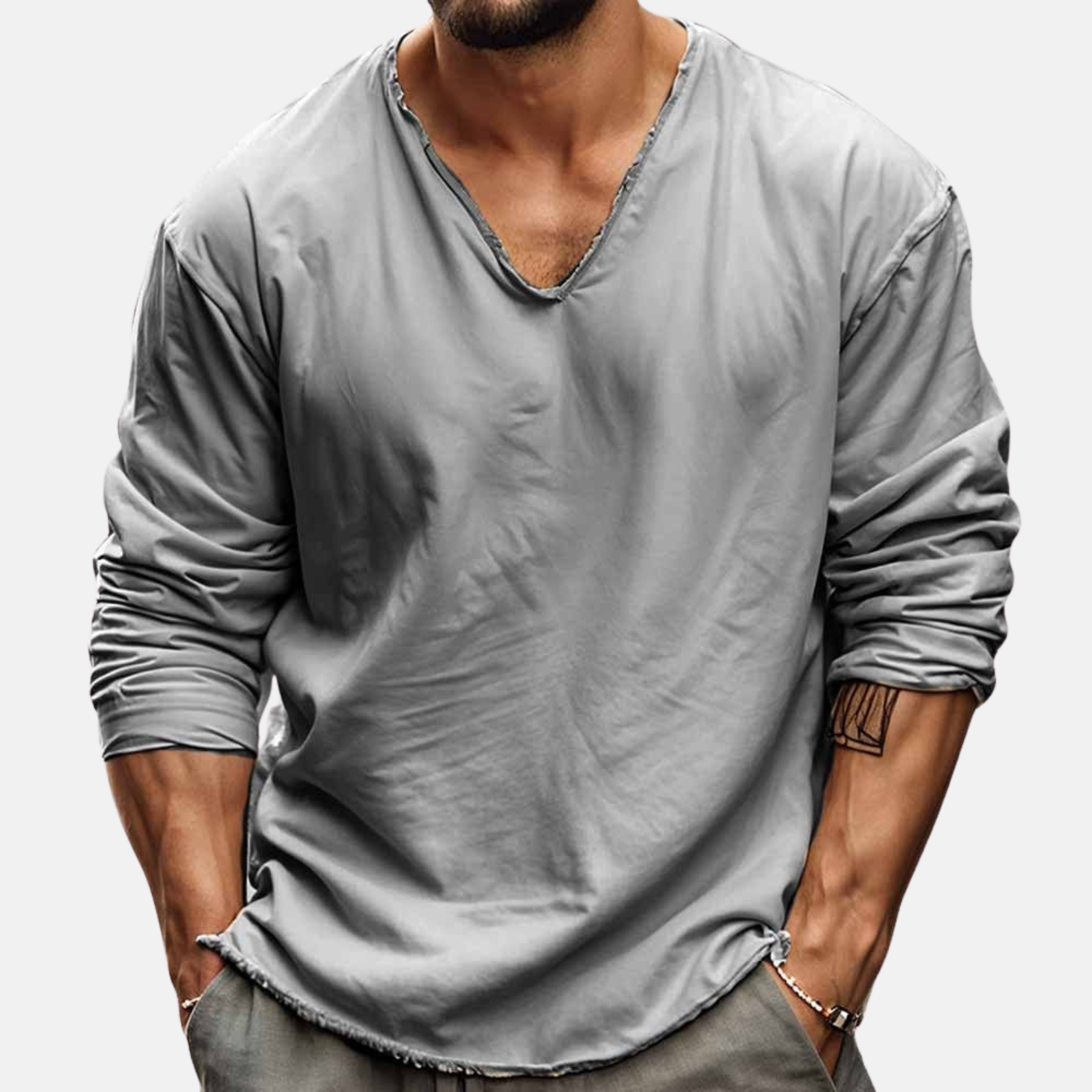 Long-sleeve casual shirt - versatile men’s everyday attire