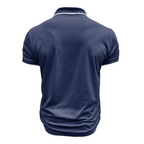Men's polo shirt classic cotton short sleeve top - versatile everyday wear