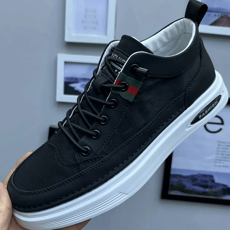 Men's urban sneakers - stylish leather lace-up shoes for everyday fashion