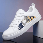 Men's sneakers graphic design casual footwear - trendy everyday trainers for cozy and versatile wear
