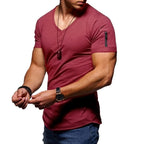 Casual v-neck t-shirt - men's short sleeve top