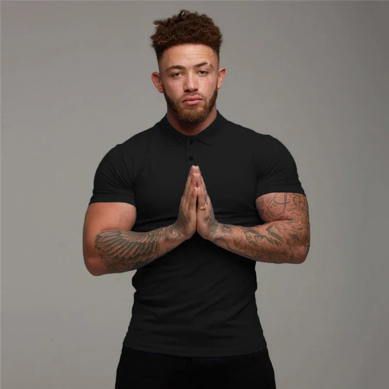 Tailored men’s muscle fit polo shirt - versatile casual wear