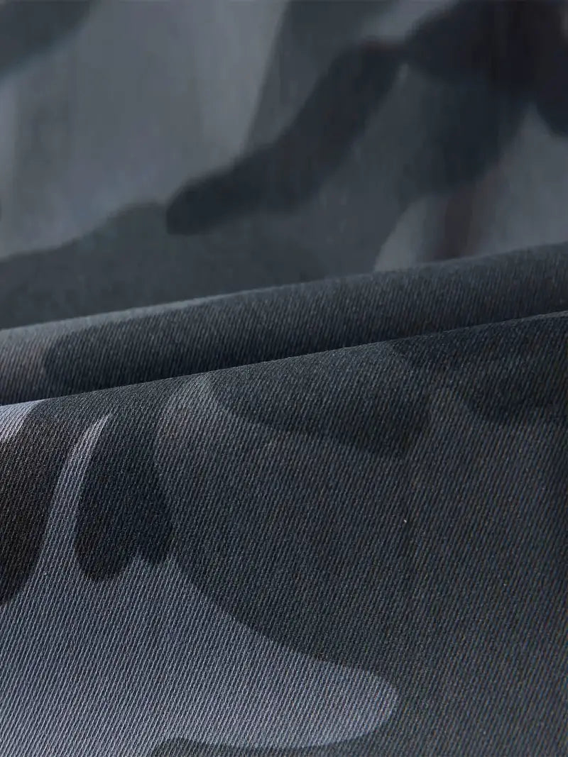 Men’s Camo Gray Cargo Trousers - Relaxed Functional Fit