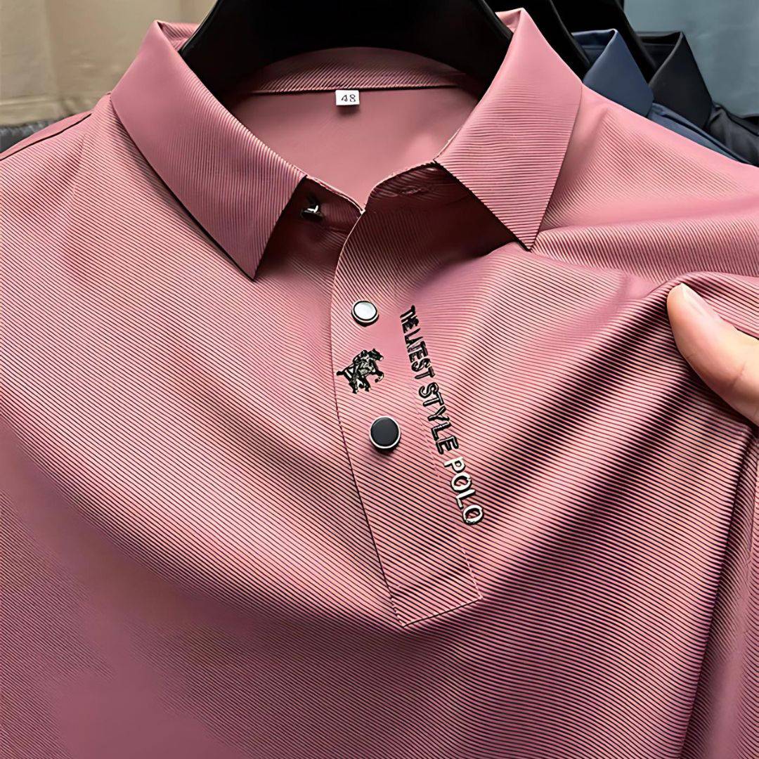 Men's polo shirt athletic fit casual wear - short sleeve top, easy care fabric for smart-casual occasions
