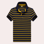 Men's striped polo shirt - versatile casual summer top for everyday coziness