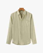 Linen button-up shirt - men's versatile long sleeve shirt