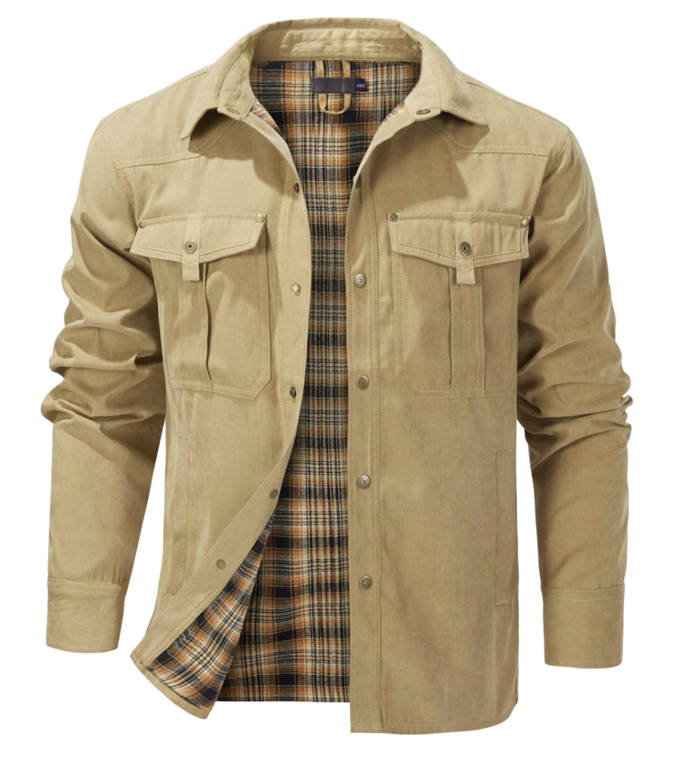 Men’s Flannel Shirt Jacket for Casual Layered Warmth