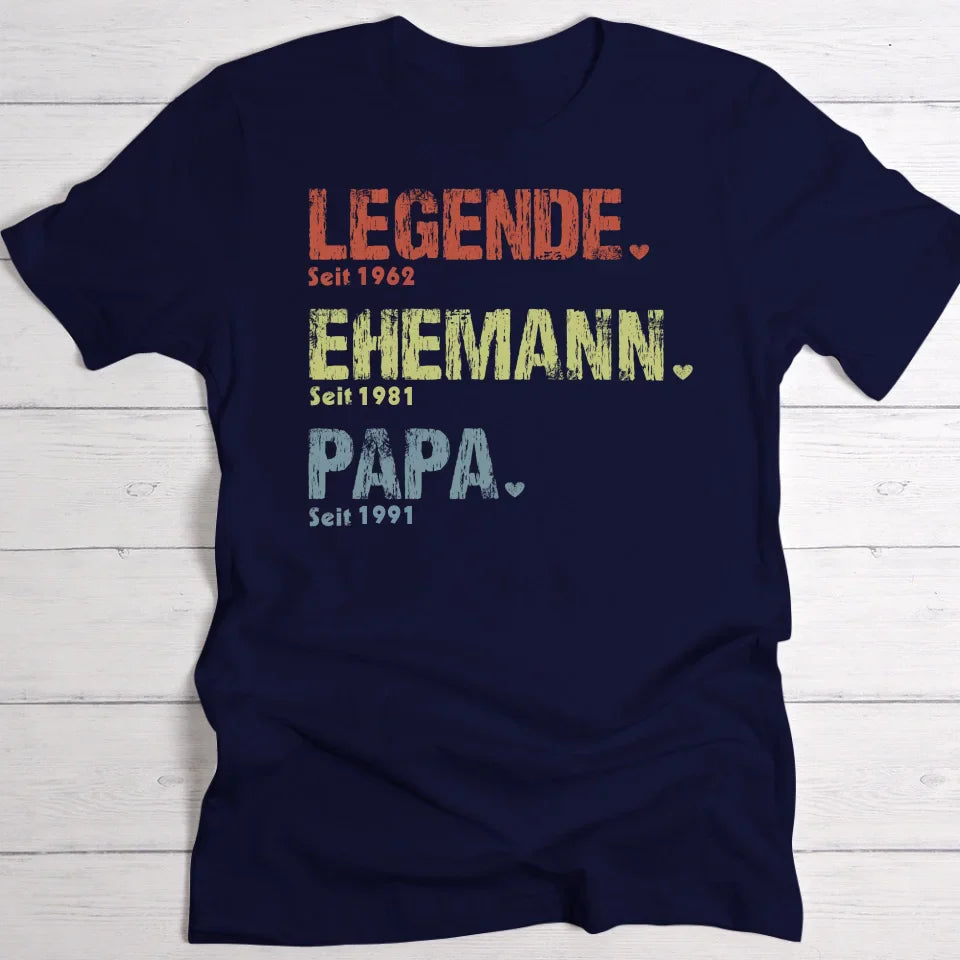 Men's personalised t-shirt for dads - unique custom tee for fathers and grandfathers