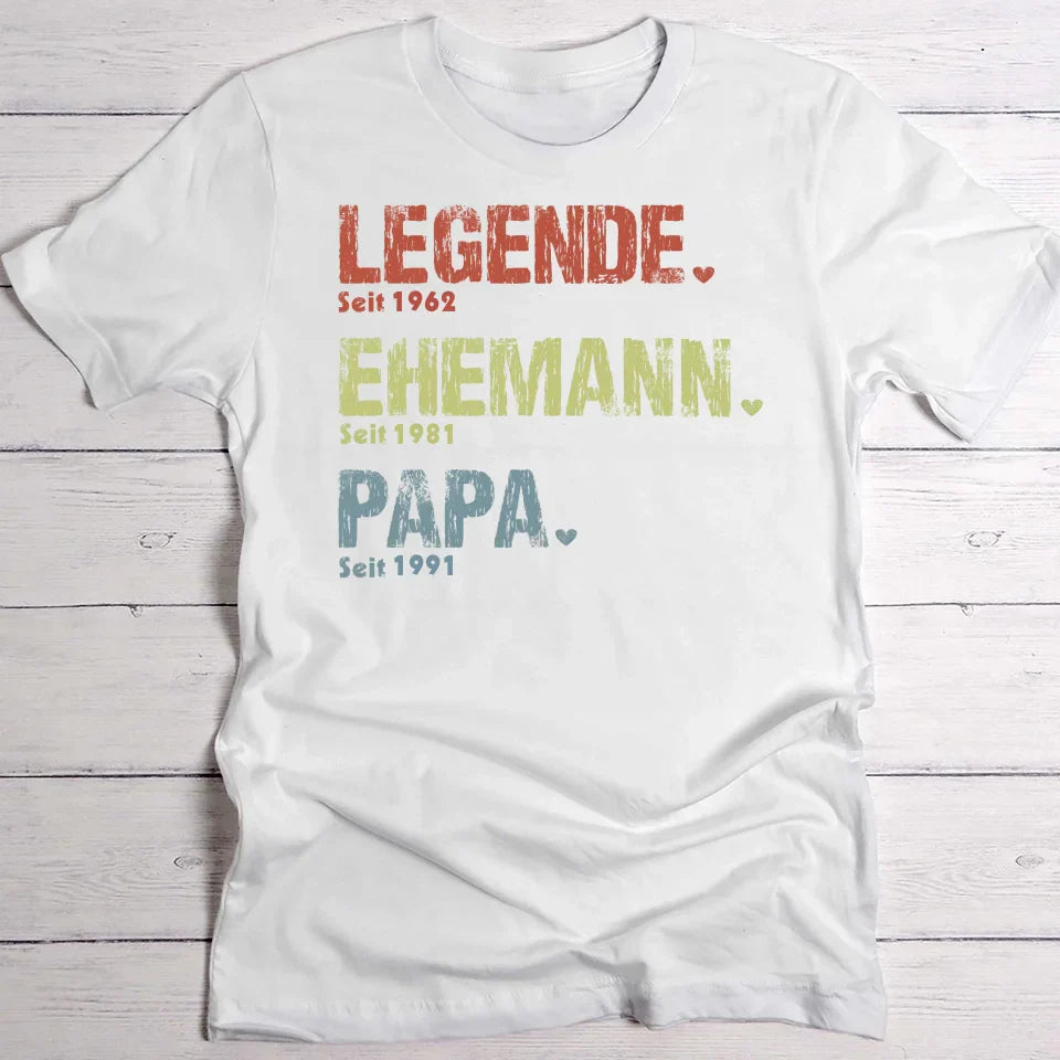Men's personalised t-shirt for dads - unique custom tee for fathers and grandfathers