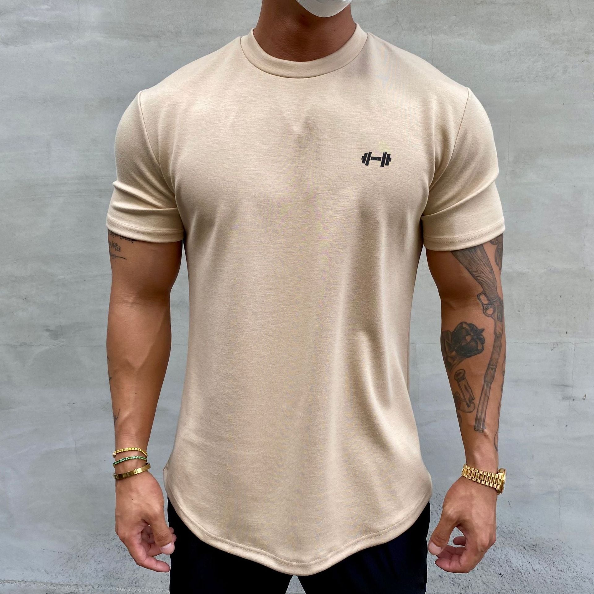 Men's workout t-shirt durable active top - moisture-wicking fitness tee for gym and casual wear