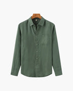 Linen button-up shirt - men's versatile long sleeve shirt