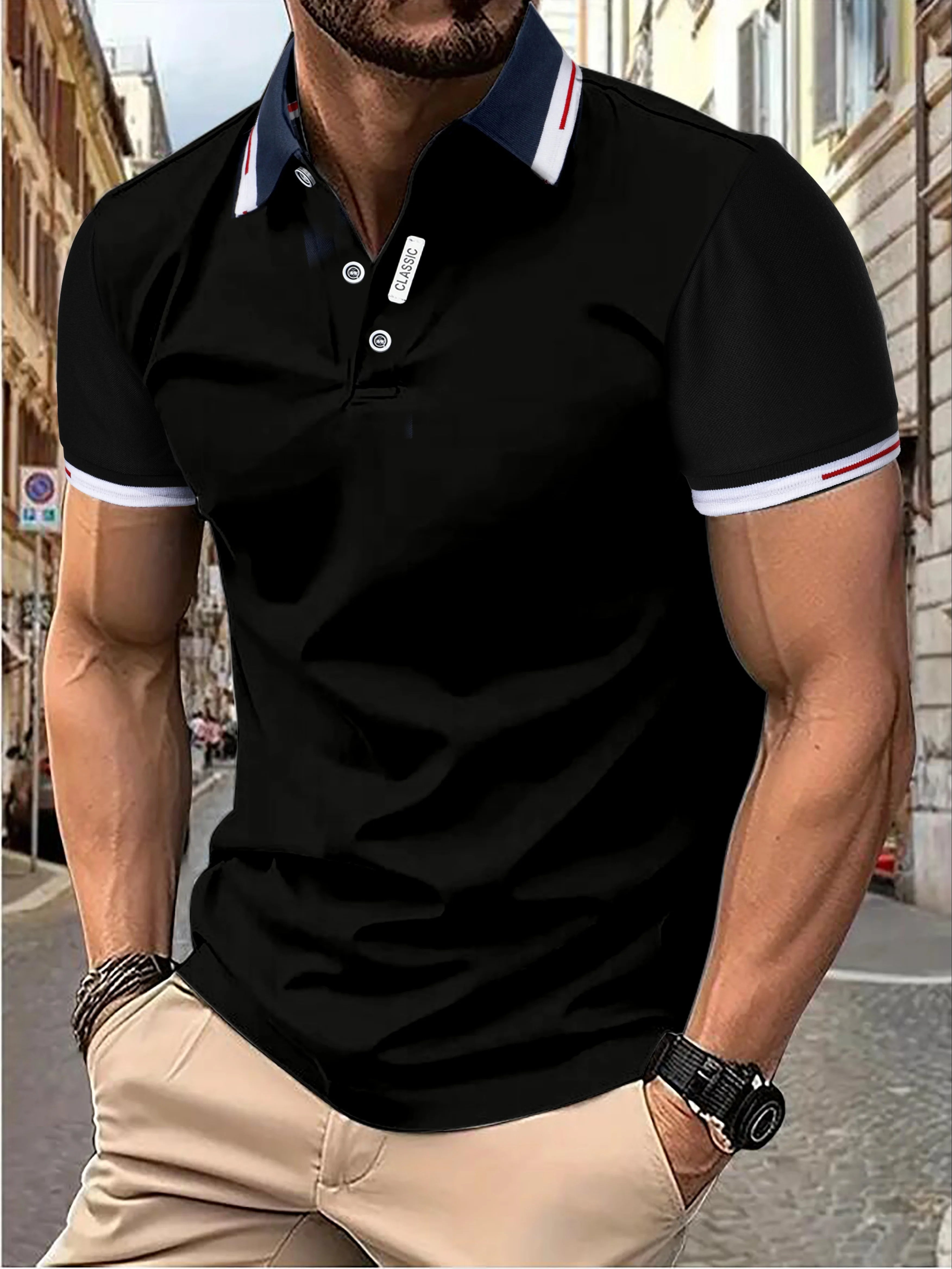 Men's short-sleeve polo shirt - versatile top for casual occasions