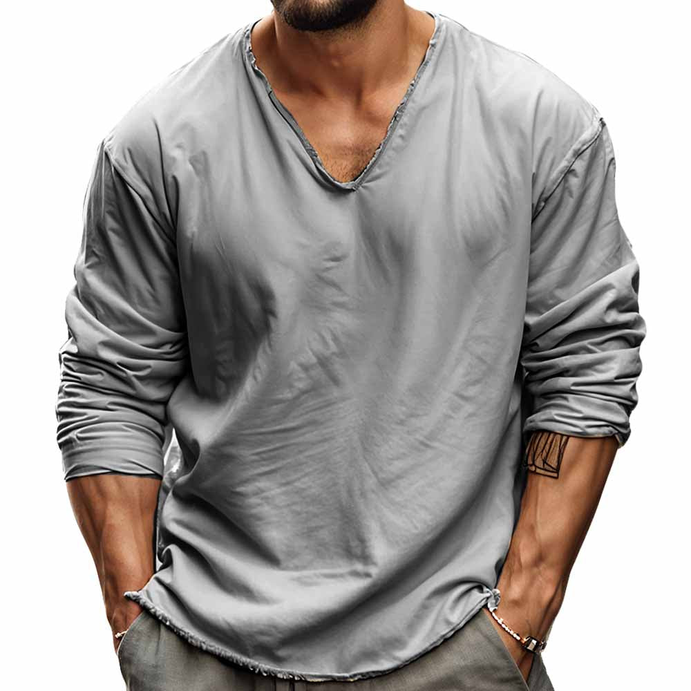 Men's long-sleeve casual top - versatile everyday wear