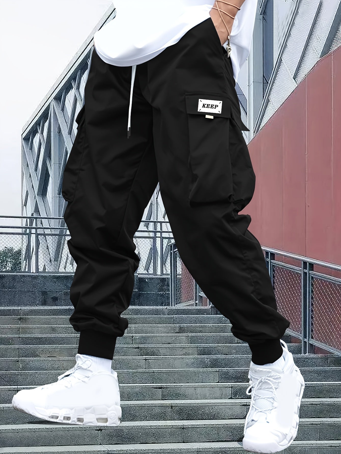 Men's cargo pants versatile casual joggers - durable fabric, everyday wear