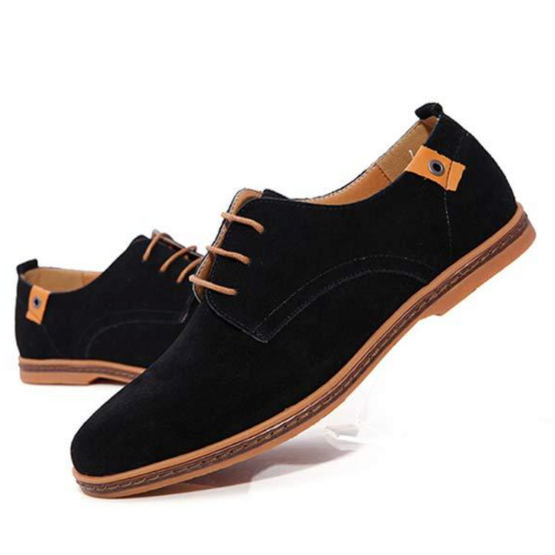Men's lace-up ankle boots stylish suede footwear - versatile for formal and casual occasions