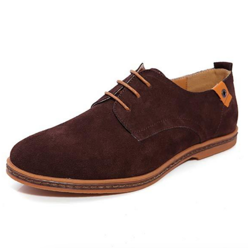 Men's lace-up ankle boots stylish suede footwear - versatile for formal and casual occasions