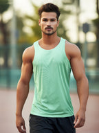 Men's breathable mesh tank top lightweight athletic performance wear - ideal for sports and fitness activities
