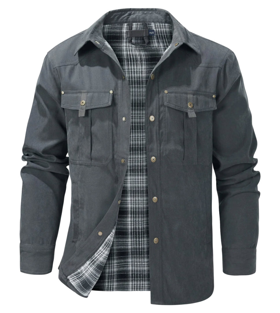 Men’s Flannel Shirt Jacket for Casual Layered Warmth