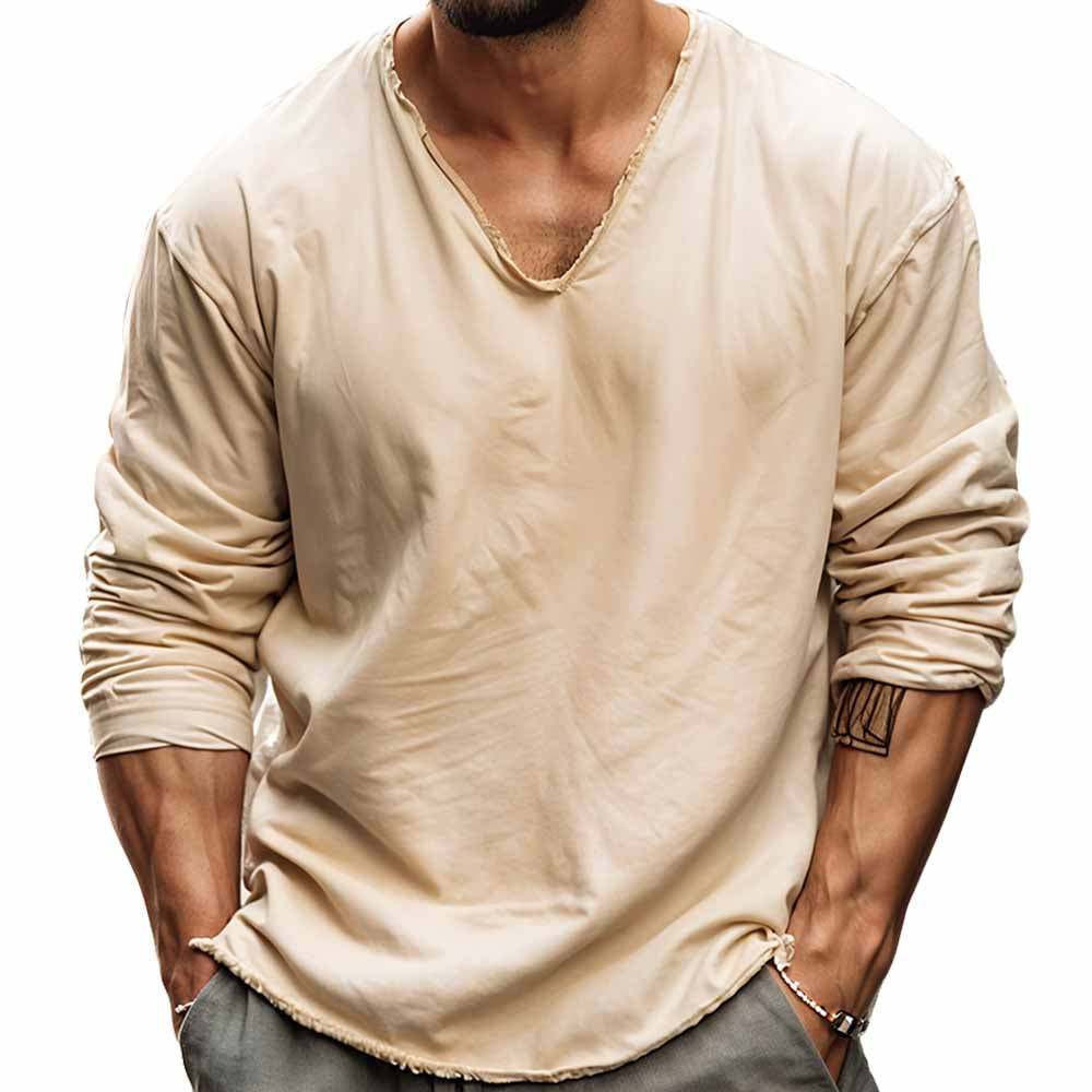Men's long-sleeve casual top - versatile everyday wear