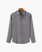 Linen button-up shirt - men's versatile long sleeve shirt