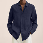 Long-sleeve linen shirt - versatile men’s casual top