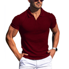Men's ribbed polo shirt - contemporary casual wear for men