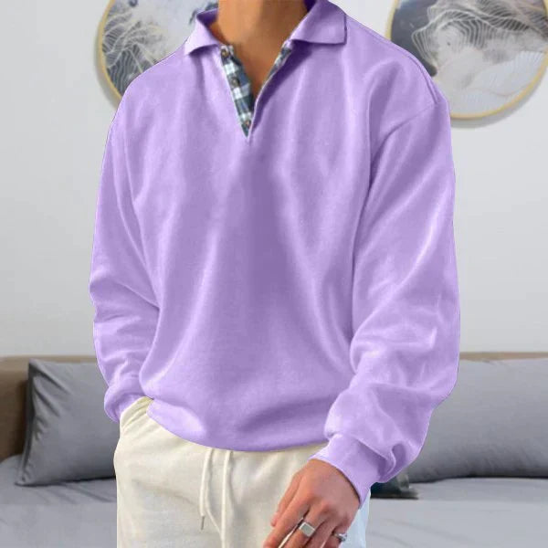 Men's long sleeve polo shirt - classic casual attire for everyday wear