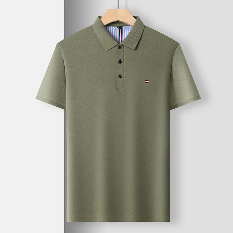 Men's polo shirt classic cotton casual attire - short sleeve everyday wear