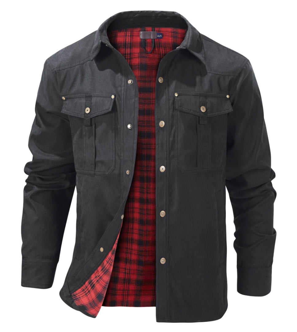 Men’s Flannel Shirt Jacket for Casual Layered Warmth