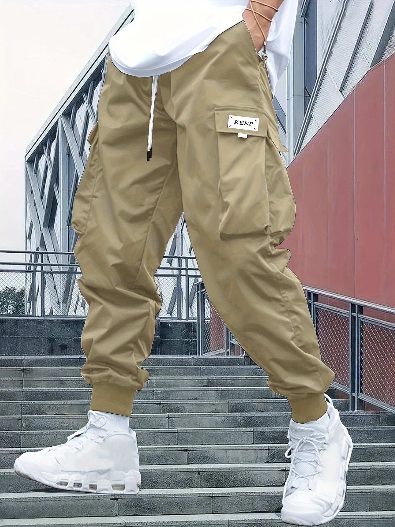 Men's cargo pants versatile casual joggers - durable fabric, everyday wear