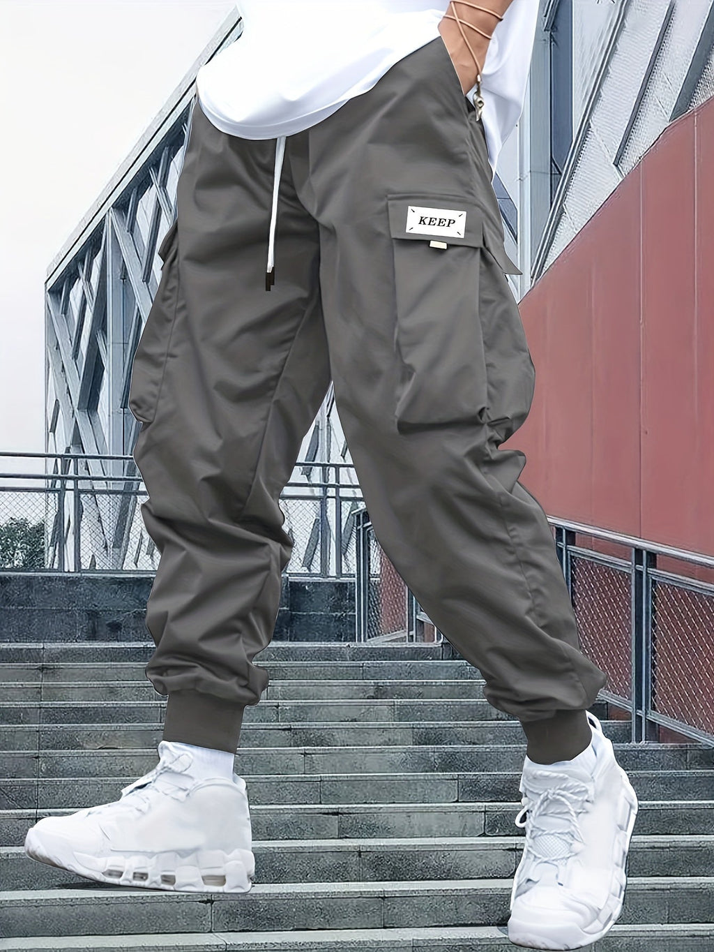 Men's cargo pants versatile casual joggers - durable fabric, everyday wear