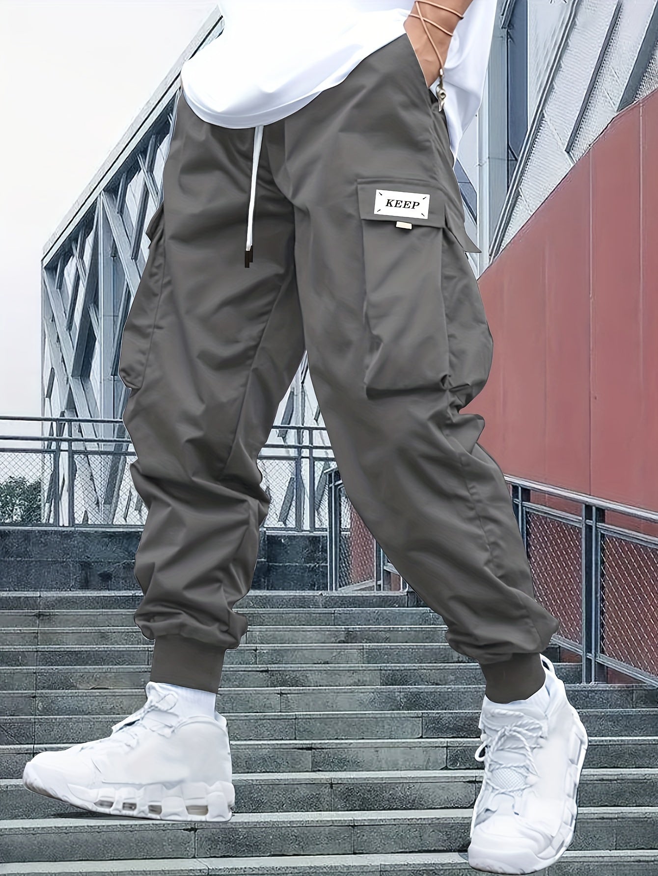 Men's cargo pants versatile casual joggers - durable fabric, everyday wear