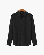 Linen button-up shirt - men's versatile long sleeve shirt