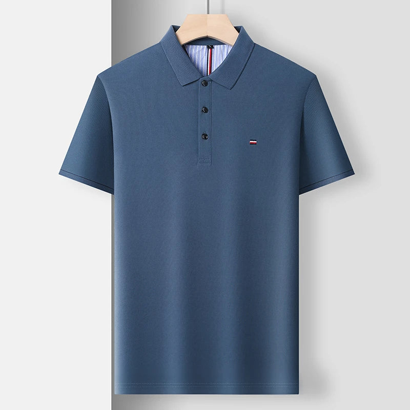 Men's polo shirt classic cotton casual attire - short sleeve everyday wear