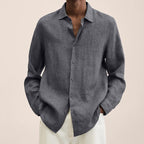 Long-sleeve linen shirt - versatile men’s casual top