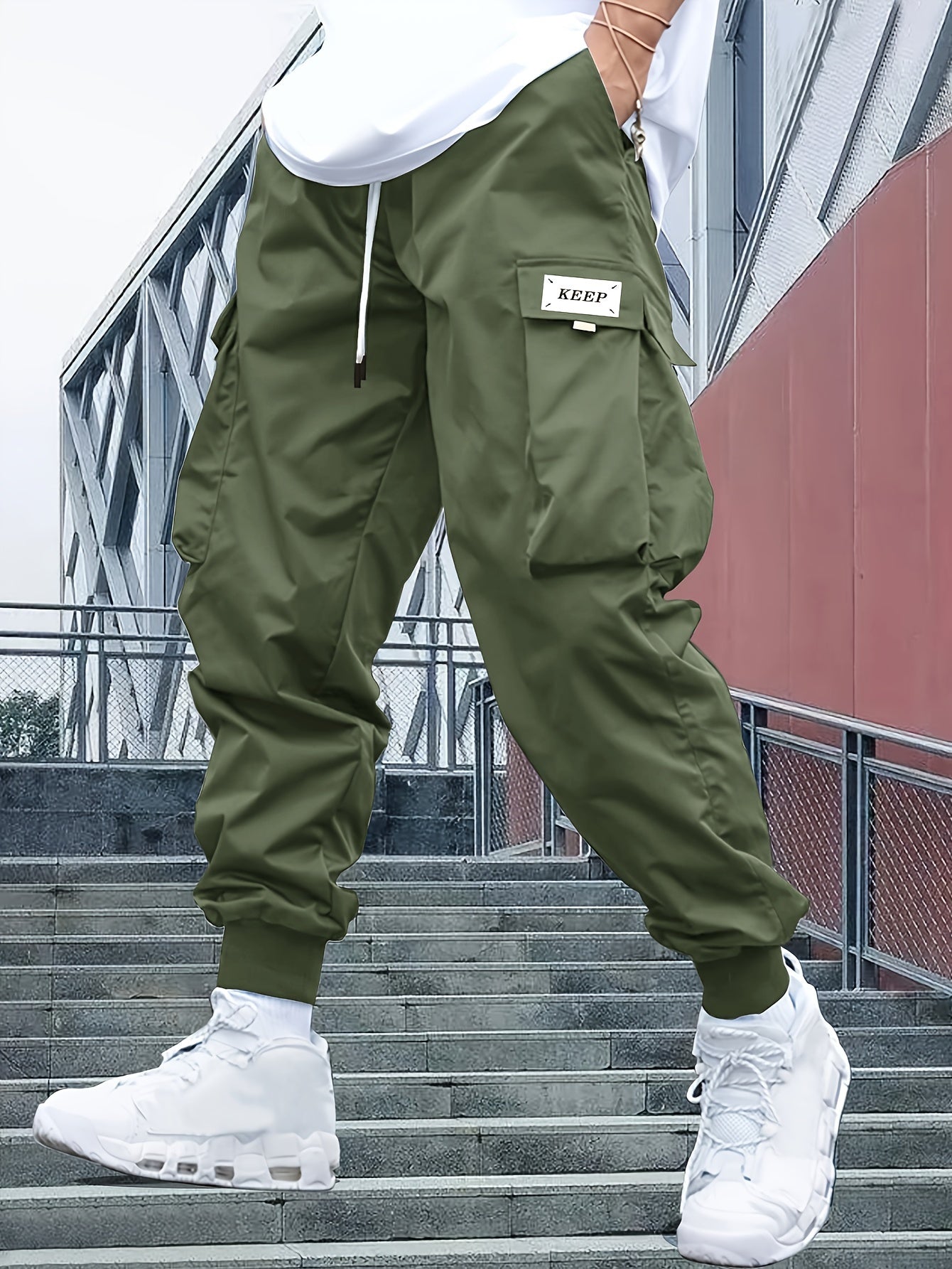 Men's cargo pants versatile casual joggers - durable fabric, everyday wear