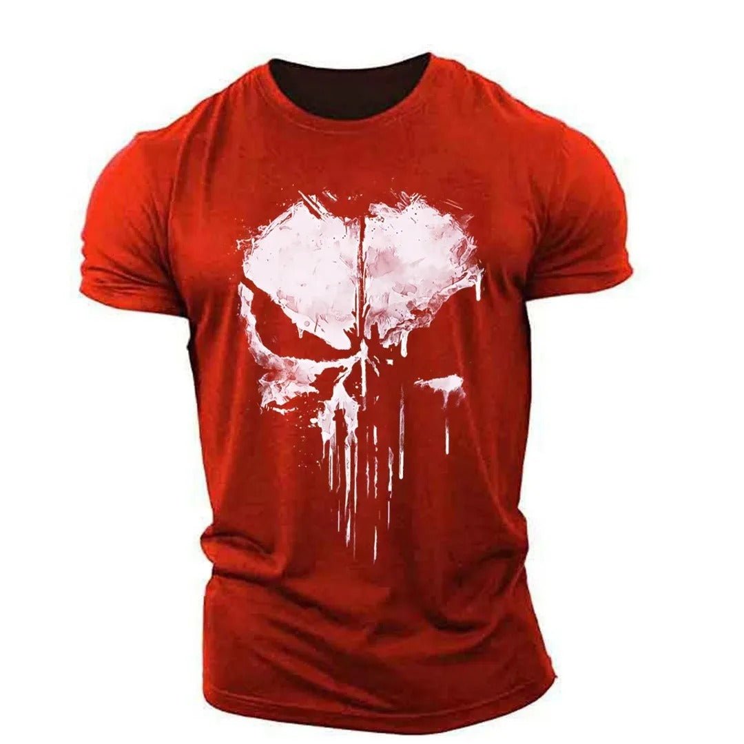Men's skull design graphic t-shirt - trendy tee for everyday casual wear