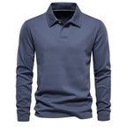 Men's long sleeve polo shirt - versatile soft fabric top for casual wear