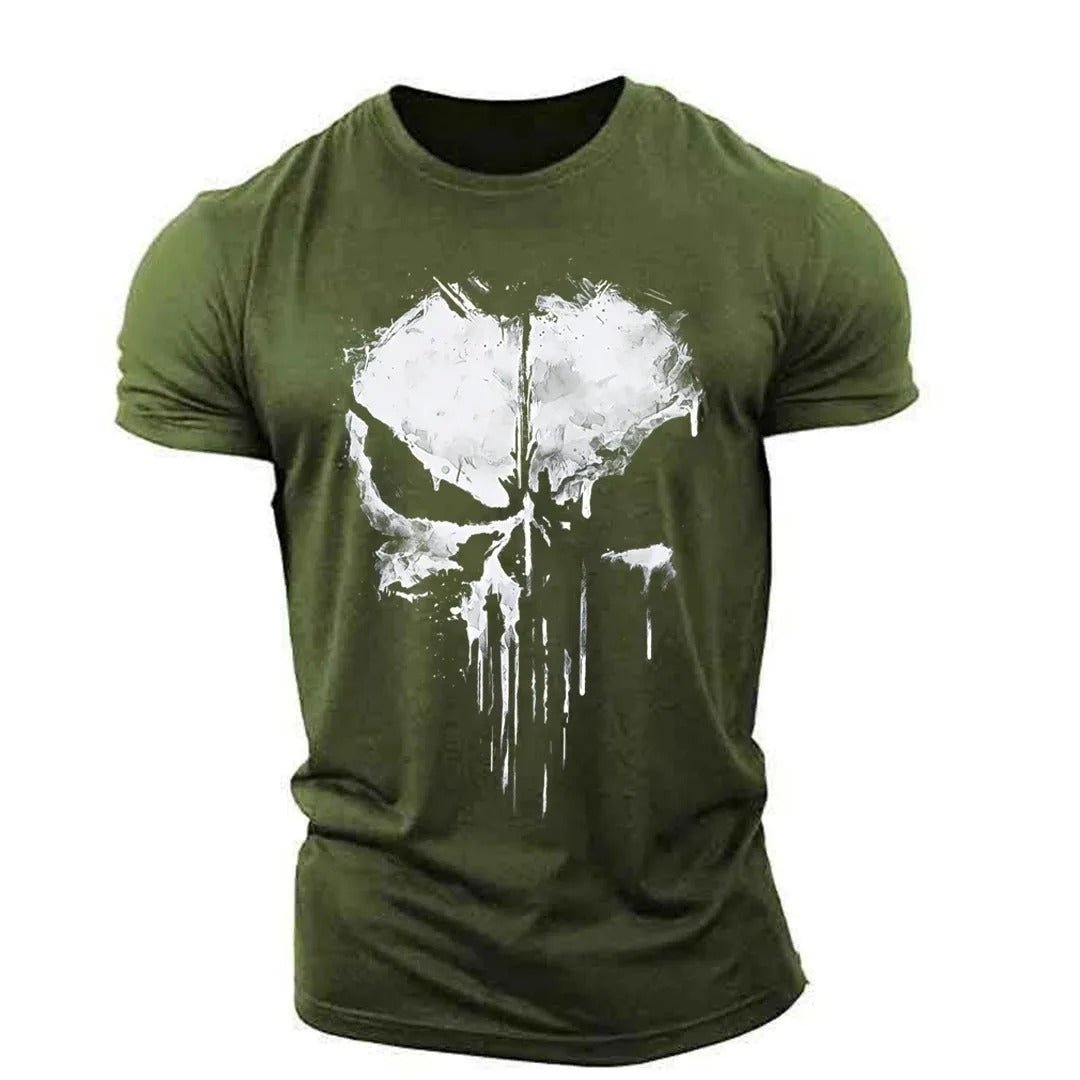 Men's skull design graphic t-shirt - trendy tee for everyday casual wear
