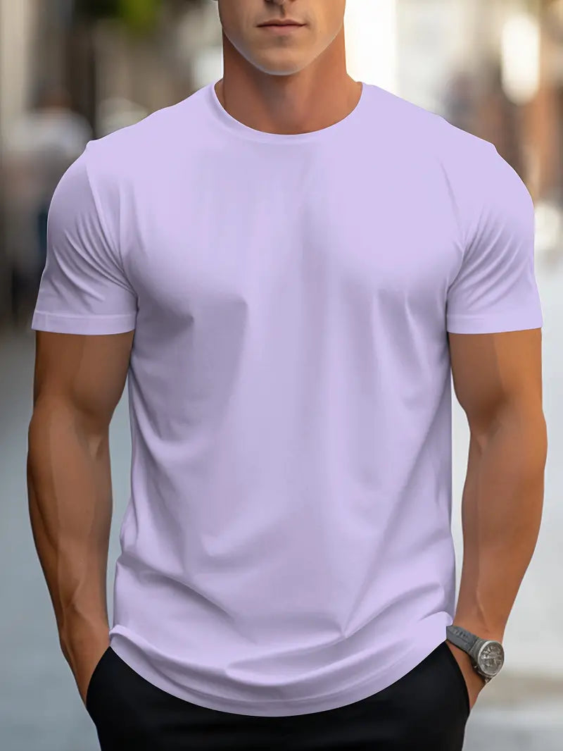 Men's everyday wear soft fabric casual t-shirt - stylish short sleeve top for men