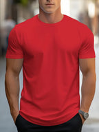 Men's everyday wear soft fabric casual t-shirt - stylish short sleeve top for men