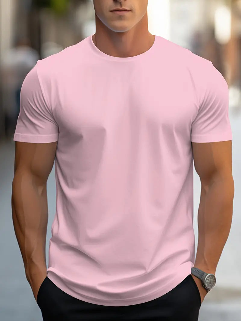 Men's everyday wear soft fabric casual t-shirt - stylish short sleeve top for men